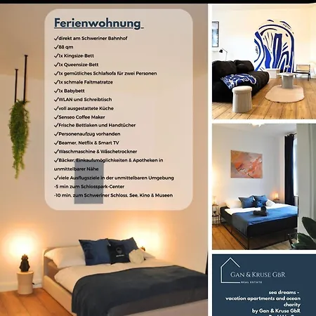 Apartamento Sea Dreams L Design-ferienwohnung #octopus Seapearl - Am Hauptbahnhof Schwerin (Mecklenburg-Vorpommern)